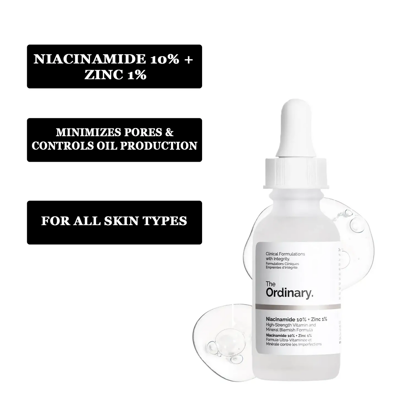 The Ordinary Niacinamide 10% + Zinc 1% Serum – 30ml [Buy 1 Get 1 Free]